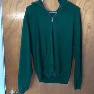 forest green brandy half zip